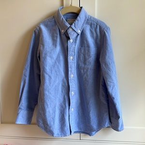 J.Crew Crewcuts Boys' Oxford button down shirt in light blue, size 4-5